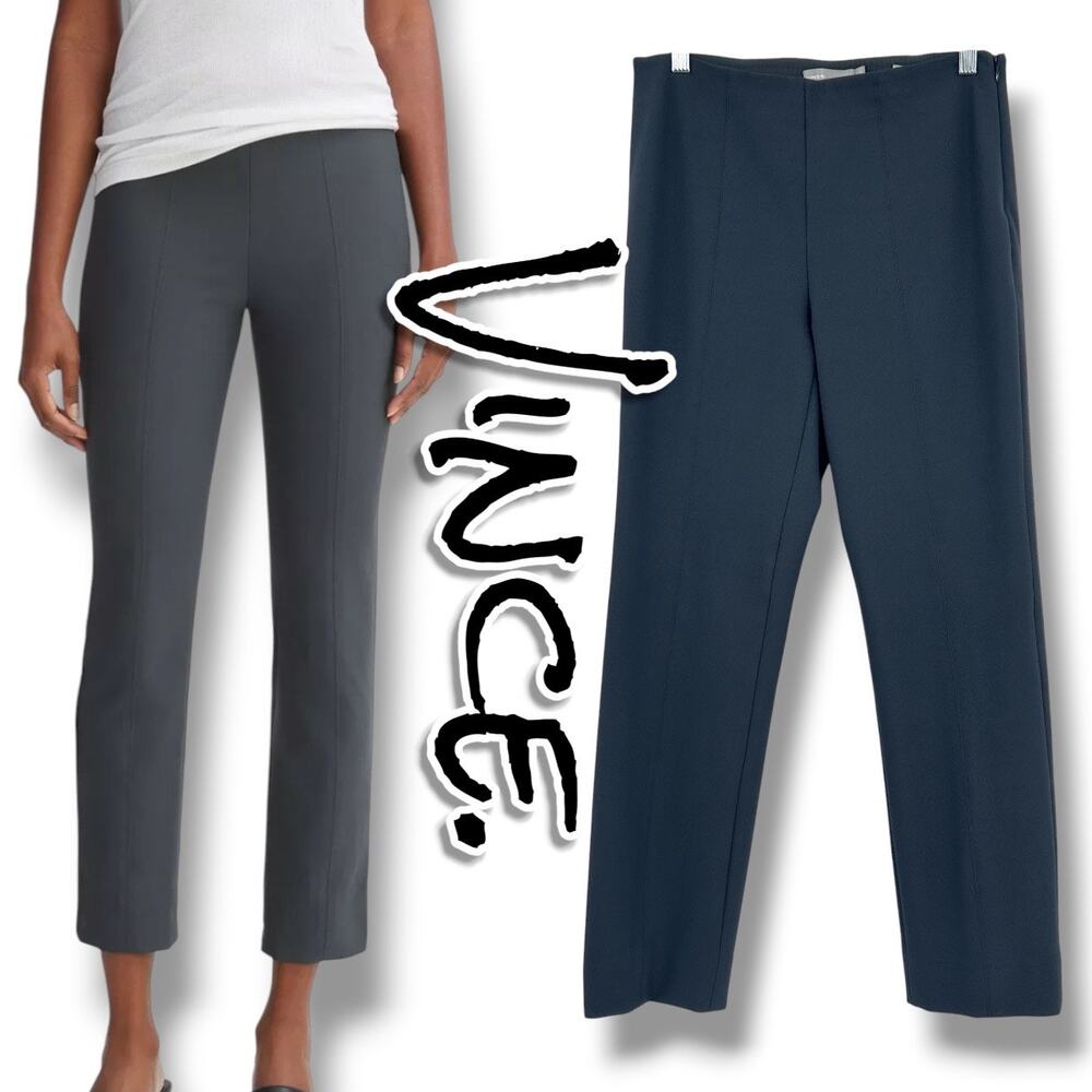 Vince Bobbi Ponte Leggings Gray High Rise Slim Ankle Pants M Capsule Minimalist